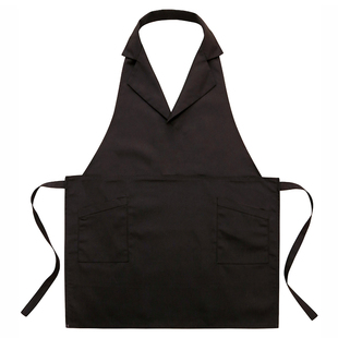 新款韩版女时尚围裙定制印logo美甲美容院母婴店奶茶餐厅男工作服