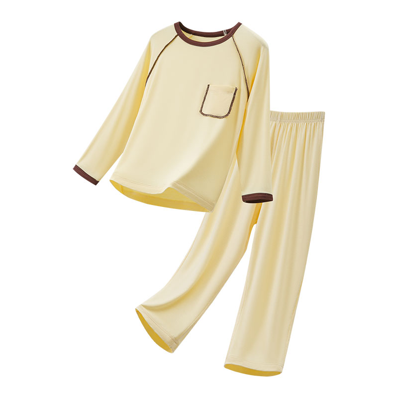 这件很舒服~儿童莫代尔睡衣青少年家居服春夏款男童睡衣中大童