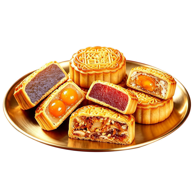 湛江广式伍仁金腿月饼