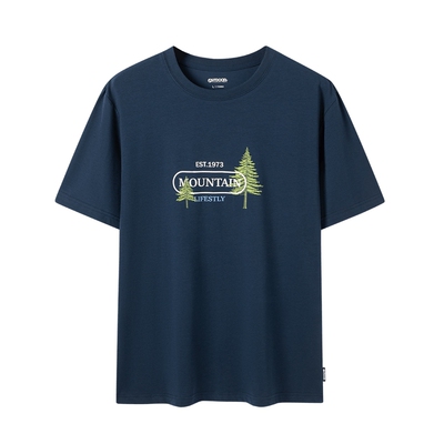 outdoor products 春夏SORONA印花T恤男环保弹力纤维休闲T恤