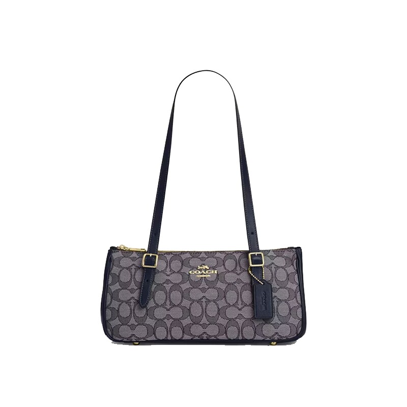 COACH/蔻驰官方 奥莱款Non Leather女士织物配皮单肩手提包CBJ03