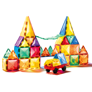 mideer弥鹿光影磁力片积木儿童5益智2玩具3小女孩子6男孩新年礼物