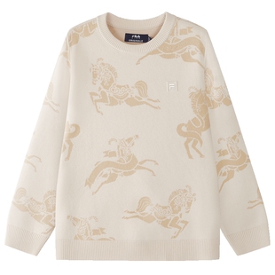 【抓马新年】FILA斐乐儿童童装毛衫2026年春季新款男童中大童毛衣