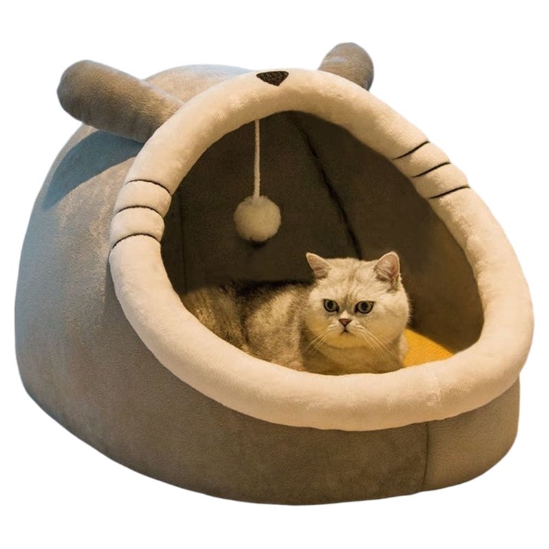 猫窝四季通用夏季猫屋封闭式猫咪幼猫小猫床夏天狗窝冬季保暖用品