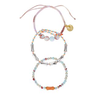 民族风串珠手链女款2026新款轻奢小众精致复古叠戴手串编织绳手饰