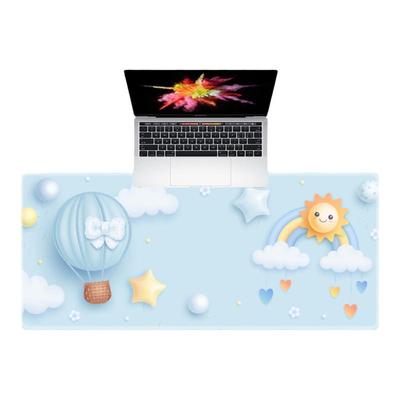 鼠标垫可爱卡通好看的3D桌垫粉嫩天蓝清新ins风家用办公写字桌布学生超大号笔记本电脑垫锁边水洗加厚护腕垫