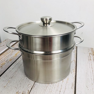 30复合底电磁炉通用煲汤蒸锅二层笼屉蒸鱼 瑕疵不锈钢304汤锅20