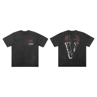 VLONE 提线木偶大LOGO印花水洗重磅纯棉宽松短袖T恤 男女同款