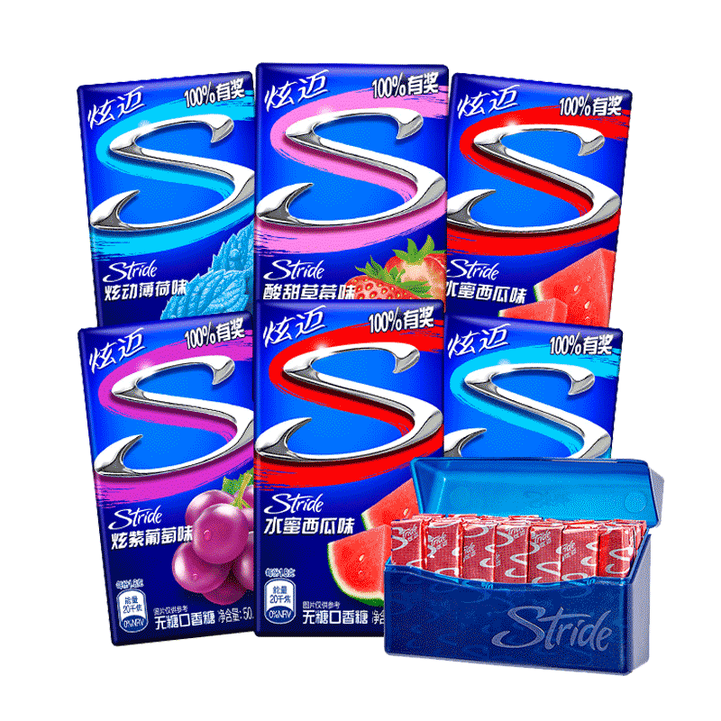 炫迈无糖口香糖草莓葡萄