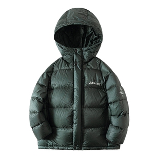 男童冬季90白鸭绒防水面包羽绒服2025新款儿童男孩加厚防寒外套潮