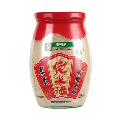 楚龙孝感佬米酒900g瓶醪糟酒酿月子甜品传统家乡酒