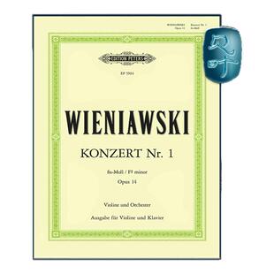 彼得斯原版 维尼亚夫斯基 升f小调小提琴第一协奏曲op14 Wieniawski Concerto No.1 in F minor op.14 (Instrumental Solo) EP5504