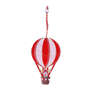 圣诞节装饰木质老人挂饰热气球挂饰羊咩咩挂饰小马挂饰圣诞小挂件