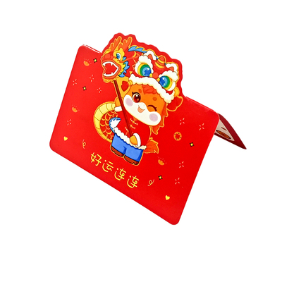 彩昶马年新年贺卡卡通立体折叠