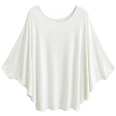 慵懒纯欲薄款蝙蝠袖宽松大版T恤