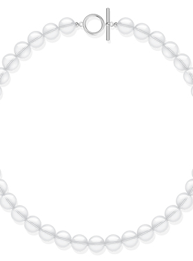 从爱之名流光白水晶项链女