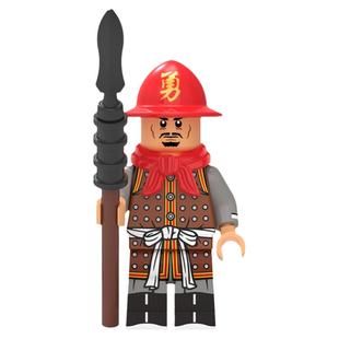 中古KT1090明朝古代士兵明军神机营火枪手第三方拼装积木人仔玩具