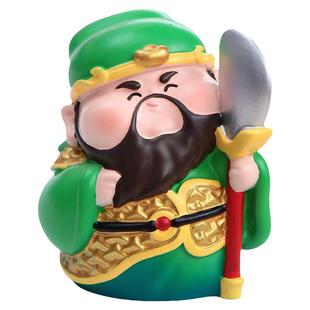 武财神关公小摆件招财关羽手办公室五路财神电脑桌面装饰玄学风水