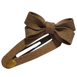 布艺蝴蝶结发饰气质刘海夹女前额侧边发夹女2025新款高级感掰掰夹