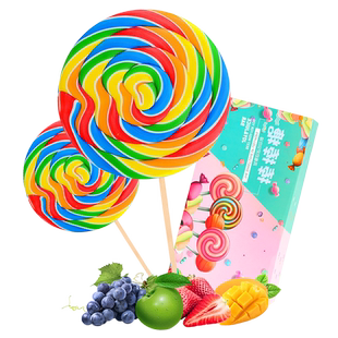 金稻谷彩虹波板糖棒棒糖儿童糖果大波棒糖五彩棒棒糖学生零食批发
