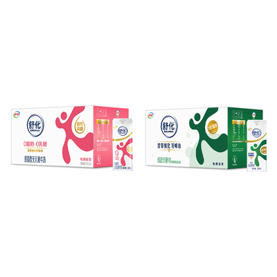 伊利官方旗舰店舒化奶低脂/脱脂牛奶220ml*24盒*1箱百补
