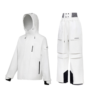 John snow单板滑雪服套装女2025新款防水3L硬壳冲锋衣全压胶雪服