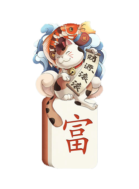 麻将馆玄关走廊轻奢招财猫灯画