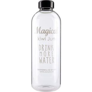 水杯子大容量玻璃杯外带韩版水壶矿泉冷泡水瓶式高颜值冷萃冰水1l