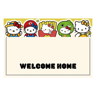 地垫入户门垫大门口丝圈进门垫pvc脚垫KT猫垫子入户地毯可定制