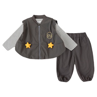 嘟嘟家儿童套装红色男童三件套女童上衣裤子洋气时尚宝宝童装潮流