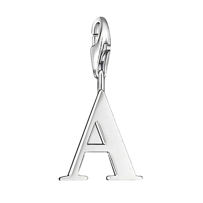 英文拼音字母A吊坠925银挂坠子托马斯萨博个性新年蛇年春节首饰品