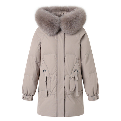 妈妈保暖加厚羽绒服白鸭绒冬外套