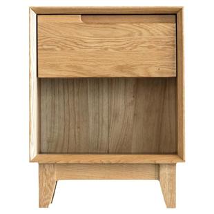 治木工坊全实木床头柜日式橡木窄床边柜小户型卧室简约现代储物柜