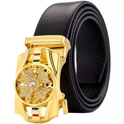 自动扣皮带男士真皮青年时来运转牛皮裤腰带男韩版潮流年轻人网红