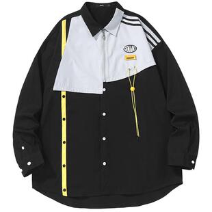 GENANX闪电潮牌衬衫外套男女款情侣装春秋季长袖衬衣开衫都兰同款