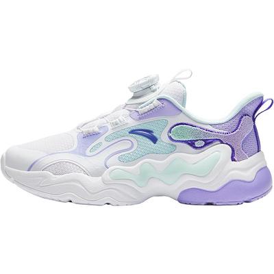 安踏儿童女童运动鞋25年秋冬老爹鞋女款纽扣厚底增高鞋欧包休闲鞋