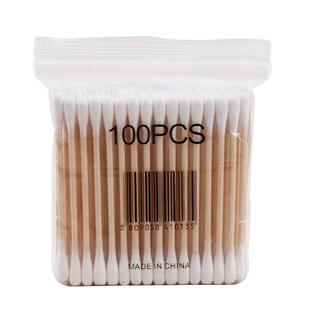 100支双头棉签棒掏耳朵婴儿宝宝美容化妆卸妆棉棒口红卫生清洁