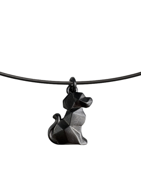 与万物福小黑系列吊坠铜明星同款小众时尚黑色生肖狗饰品礼物男女