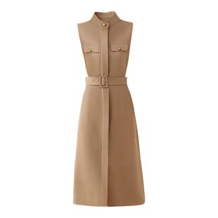 通勤显瘦马甲连衣裙女2025新秋冬小个子长款马夹裙子7578-2