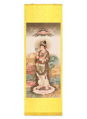 西方三圣画像挂画接引图卷轴画