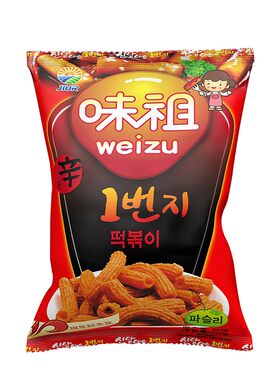 韩国进口九日炒年糕条甜辣味零食