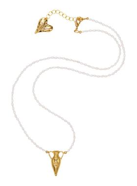 SimpleRituals25春夏意大利小众设计海市蜃楼水瓶静螺纹珍珠项链