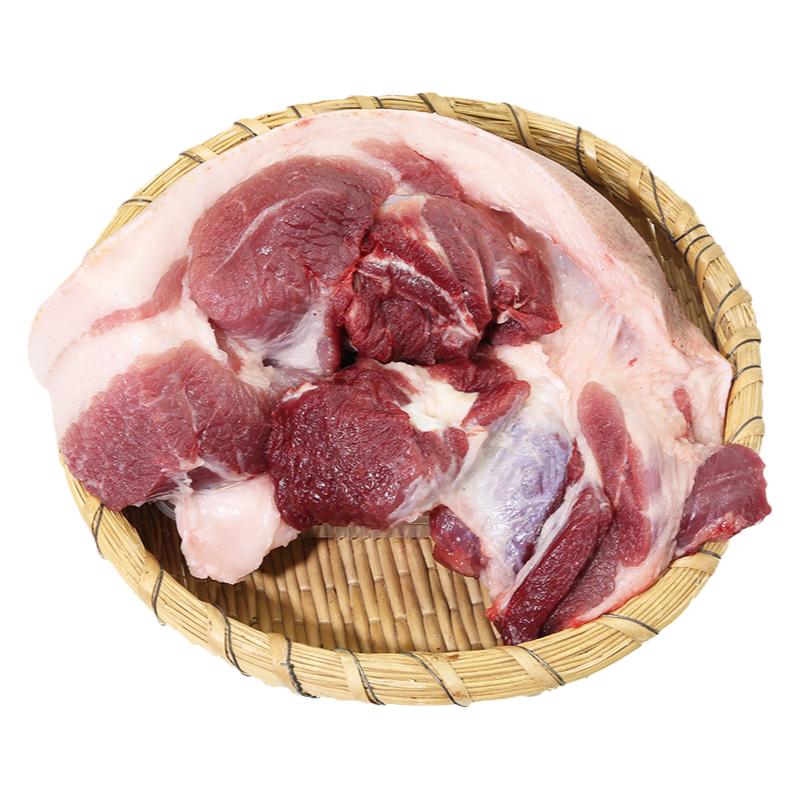 密云农家 国产新鲜跑山黑猪肉后腿肉400g 后臀尖生鲜食品