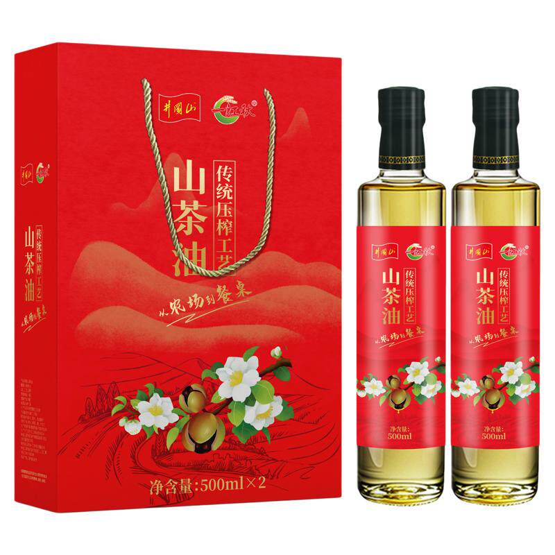 一江秋压榨工艺山茶油500ML*2瓶