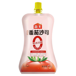 海天零0添加番茄沙司120g袋挤挤装西红柿酱薯条炸鸡番茄酱蘸酱