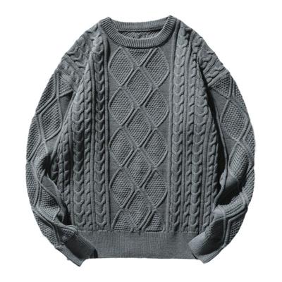 复古粗针毛衣针织衫外套