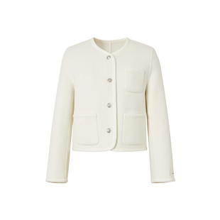 【山羊绒大衣】indicia标记冬款大衣毛呢短外套女5D310DY502C