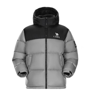 骆驼户外羽绒服男女同款短款2025冬季新款升温加厚休闲面包服外套