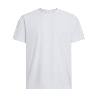 60支Lafer净版纯色微阔版长绒棉 情侣体恤圆领夏季短袖T恤男