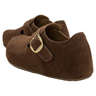 Snowelf厚底勃肯鞋女款2026新款春季一脚蹬内增高单鞋真皮穆勒鞋